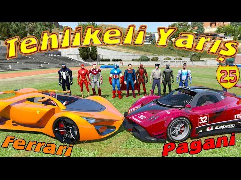 FERRARİCİLER vs PAGANİCİLER - Örümcek Adam Tehlikeli Yarış