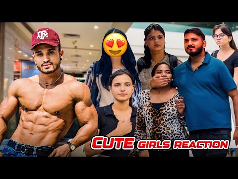 WHEN BODYBUILDER ENTER A MALL CUTE GIRLS REACTION 😱😂/ PART 2/ MUMBAI