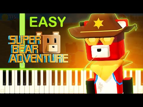 Astral Dunes | SUPER BEAR ADVENTURE - EASY Piano Tutorial