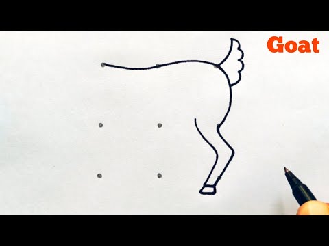 How to Draw a Goat Using 9 Dots | Learn to Draw a Goat  Easily