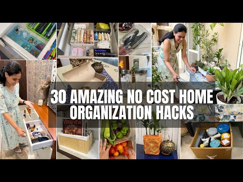 30 Amazing NO COST HOME Organization Hacks for you all | Organize your HOME for Free