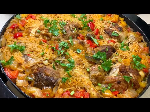 RECETA ARROZ CON POLLO ! Comida fácil y  Rápida Pollo con Arroz! #polloconarroz