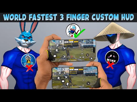 Top 3 Custom Hud Of Fastest 3 Finger Players | Best 3 Finger Custom Hud In FF | Best Custom Hud | FF