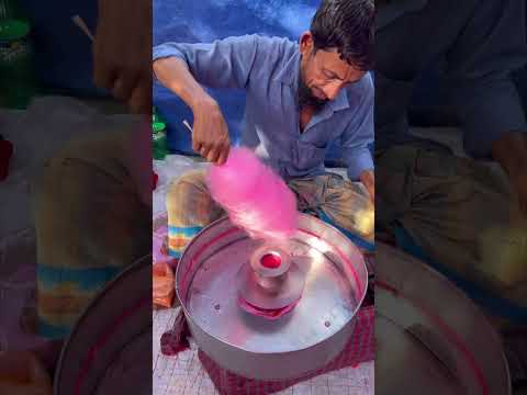 Cotton Candy Making | Hardworking Uncle Selling Cotton Candy | Amazing Street Food