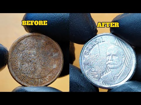 The Before And After Gets Me Everytime!!! Satisfying Restoration Brazilian Coin 🇧🇷 #ASMR