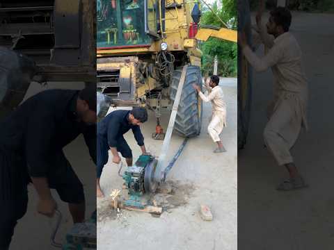 Help diesel engine starting with big cutter machine
