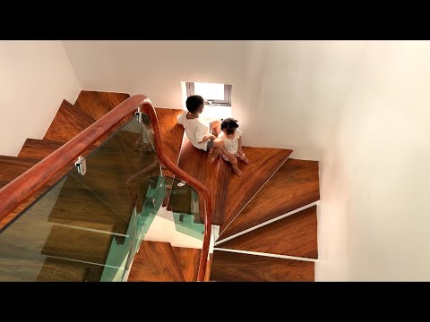 Watch As He Designs His Own Super Durable Wooden Staircase For His Home