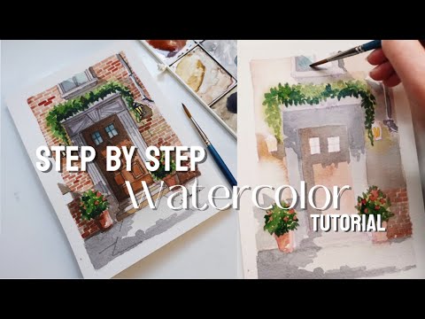 Step by Step color shading watercolor painting tutorials #art