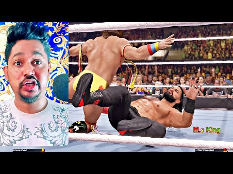 WWE 2K24 | Roman Reigns vs Ultimate Warrior (Full Match) on Money inthe Bank in Hindi Gameplay