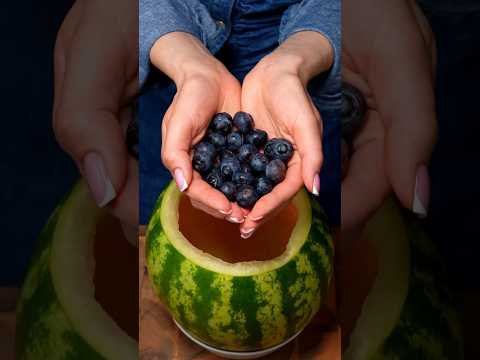 Wassermelonen Fruchtgelee  Sommerliches Dessert in einer echten Melone #asmr  #cooking