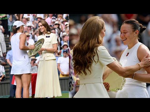 Princess Catherine hands Wimbledon trophy to women’s winner & consoles sobbing runner up