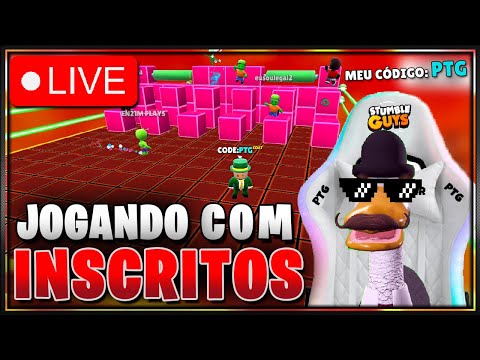 STUMBLE GUYS AO VIVO 💫🥵 JOGANDO COM INSCRITOS 💫🥵 PATO GAMER | VERSÃO: 0.79.5