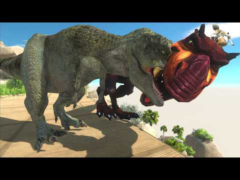 Momma T-Rex(Ice Age) VS. Speckles(The Dino King)! - Animal Revolt Battle Simulator