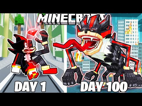 I Survived 100 Days as SHIN SHADOW in Minecraft!