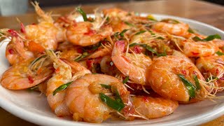 UDANG TUMIS DAUN JERUK SATSET RASANYA ENAKKKK 