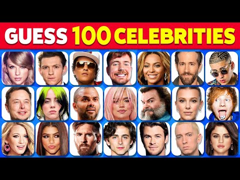Guess 100 Celebrities In 3 Seconds 🤔🍿🎸 Singers, Athletes, Historical Figures