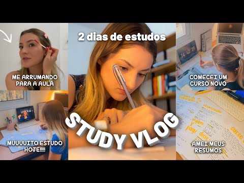 Study vlog: comecei um curso novo | aula, resumos, anotações lindas