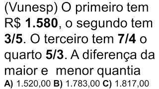 MATEMÁTICA BÁSICA DA VUNESP FRAÇÃO - vamos fazer continhas