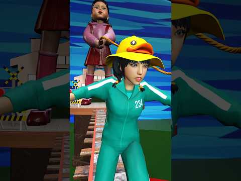 Squid Game Jump Rope Challenge #squidgame #babyduck #shorts