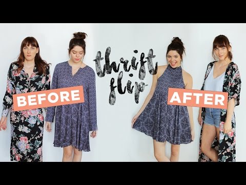 LET'S MAKEOVER SOME THRIFT STORE DRESSES!