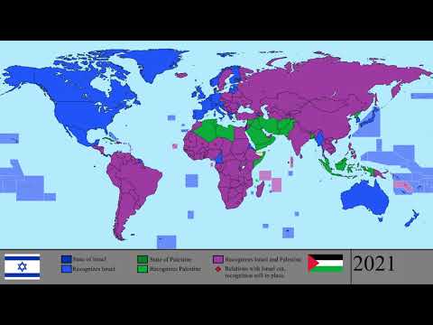 The Recognition of Israel and Palestine: Every Year (1948 - 2025)