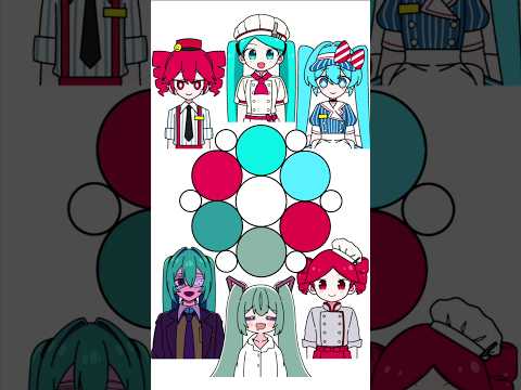 【新作】髪の色で色を混ぜるやつやってみた！初音ミク×重音テト