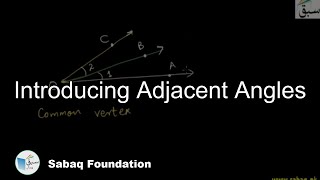 Introducing Adjacent Angles