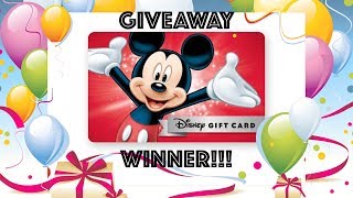 GIVEAWAY WINNER!