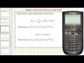 Higher Order Derivatives on the TI-89 Graphing Calculator
