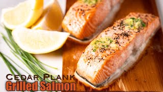 Easy Charcoal Grilled Cedar Plank Salmon