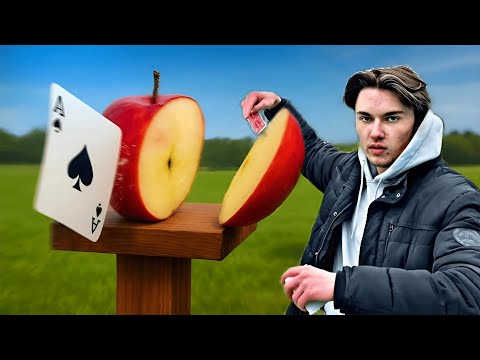 The Most SATISFYING Card Throwing Compilation (1900FPS SLOWMOTION)