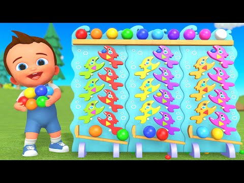 Learn Colors with Baby’s Wooden Fish Slider Ball Toy Set - Engaging Educational Videos!