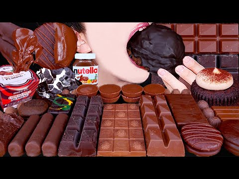 ASMR DUBAI CHOCOLATE KITKAT ICE CREAM NUTELLA DESSERT MUKBANG 두바이 초콜릿 먹방 ドバイチョコレート 咀嚼音 EATING SOUNDS