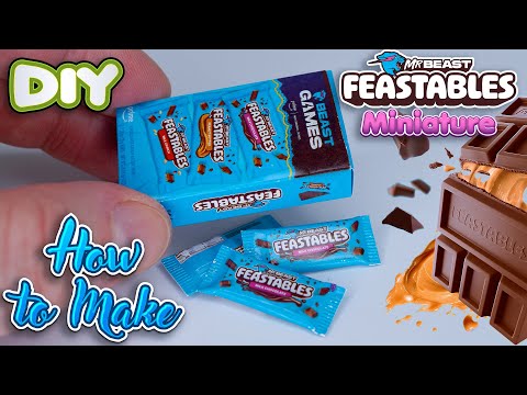 Mini MrBeast Bars DIY! 🍫 Easy Doll Food for Barbie & LOL Dolls