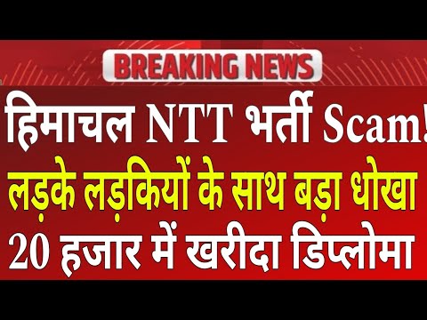 हिमाचल NTT भर्ती Scam, लड़के लड़कियों के साथ धोखा,20 हजार में बिका डिप्लोमा! NTT Scam!