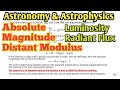 Astronomy: Magnitude and Luminosity Concepts