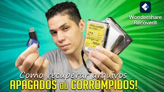 Como recuperar arquivos de um cartão SD/HDD/PENDRIVE corrompido ou formatado - Wondershare Recoverit
