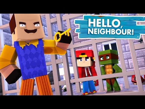 Minecraft HELLO NEIGHBOUR - ROPO & TINY TURTLE IN PRISON?!!!