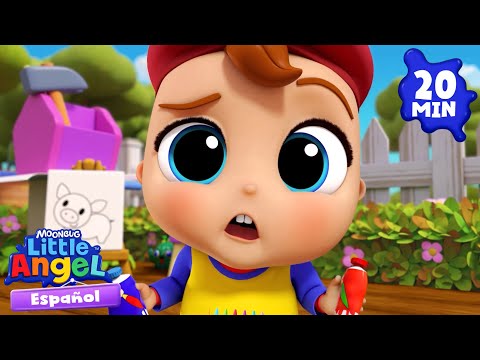 Mezclamos colores con Bebé Juan🎨 | Caricaturas | Canciones Infantiles🎵| Little Angel Español