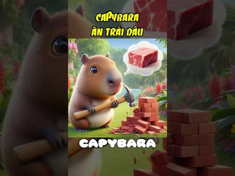 Capybara bị chó pug troll: ăn trái dâu #capybara #cuoicungai #reviewphim #funny #animals