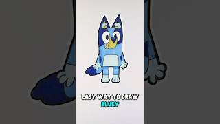 Easy Way to Draw Bluey #shorts #bluey #drawing
