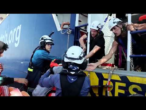 YouTube video thumbnail: German Charity Sea-Watch Rescues 73 Migrants From Libya