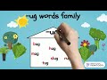 Understanding the 'ug' Word Family