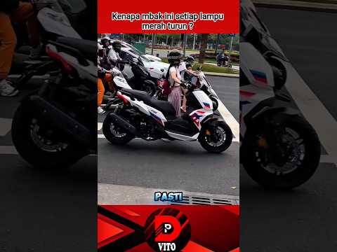 KENAPA MBAK INI SETIAP LAMPU MERAH TURUN?#viralvideo