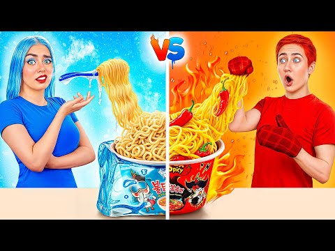 Défi Alimentaire Chaud vs Froid | Garçons VS Filles Moments Marrants par Multi DO Challenge