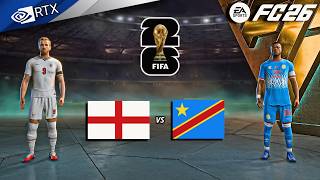 FC 26 - England vs DR Congo | FIFA World Cup 2026 Simulation | PC [4K60] Gameplay