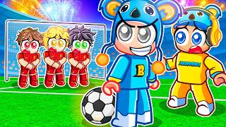 Quem é Melhor Batendo FALTA? Desafio no FUTEBOL do Roblox - Brancoala Games