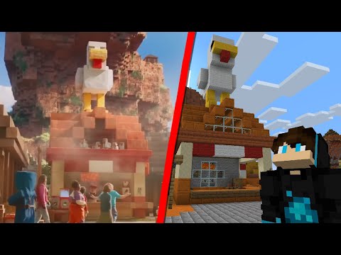 Fiz a vila do Minecraft: O Filme DENTRO do Minecraft