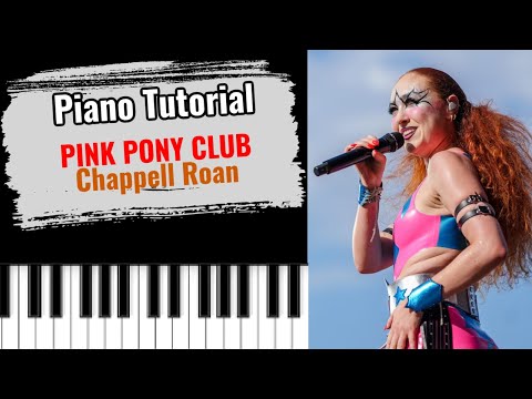 🎹PINK PONY CLUB by Chappell Roan (easy piano tutorial lesson free)