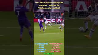 ⚡ TOP  des CONTRE-ATTAQUES les PLUS RAPIDES de l'HISTOIRE du FOOTBALL 😱🔥 #football #barca #fcbarcelo
